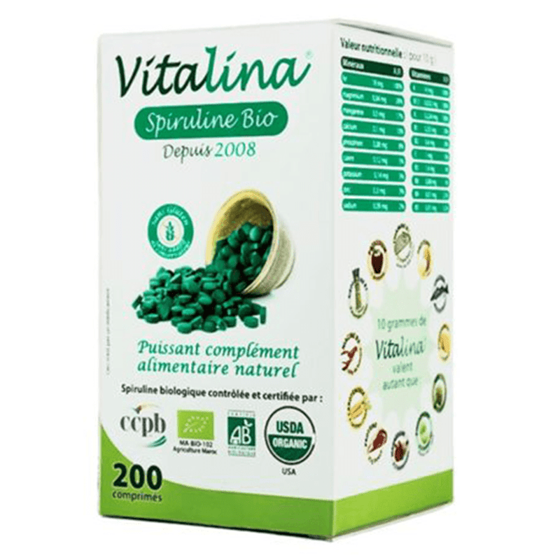 VITALINA Spiruline Bio & Naturelle 100 Comprimés 50g