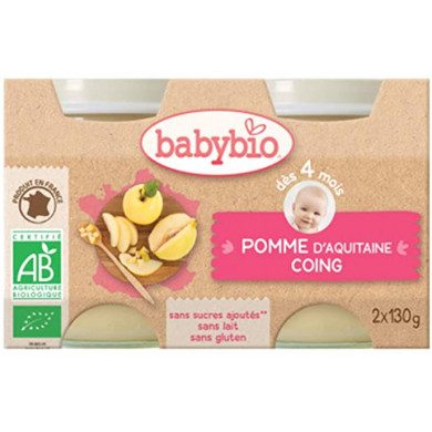 BABYBIO PETIT POT DE POMME NOUVELLE AQUITAINE COING