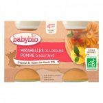 BABYBIO PETIT POT MIRABELLE ET POMME 2x130G BIO