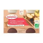 BABYBIO PETIT POT POMME PRUNEAU 4 MOIS + PACK DE 2