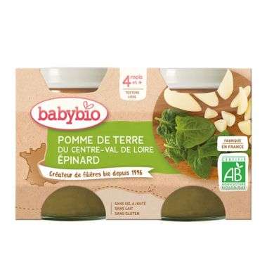 BABYBIO POMME DE TERRE EPINARD 4 MOIS+ PACK DE 2