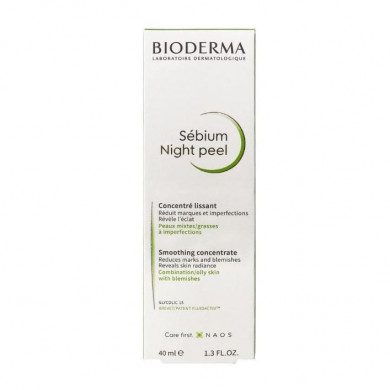 BIODERMA SEBIUM PEEL CONCENTRE LISSANT NUIT PEAUX SENSIBLES A MIXTES