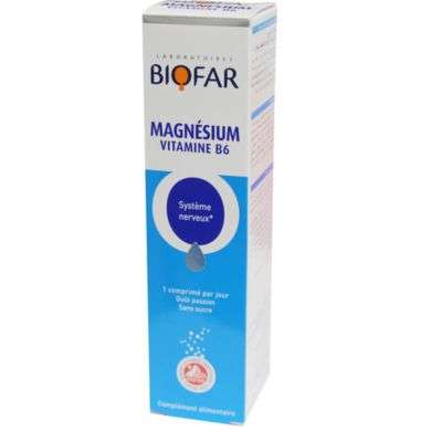 BIOFAR Magnésium Vitamine B6 - 20 Capsules est un complément alimentaire conçu pour soutenir le bon fonctionnement de l'organisme, notamment en cas de fatigue, de stress ou de carences en magnésium. Voici les principales caractéristiques et avantages de ce produit :