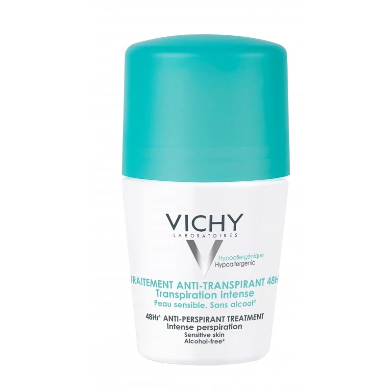 Vichy Dermo-Tolérance Déodorant Anti-Transpirant 48H Bille Peau Sensible ou Epilée | 50ml